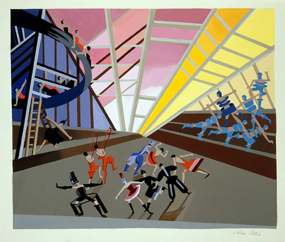 Set Design for a Ballet, illustration from Maquettes de Theatre by Alexandra Exter, published 1920s a Alexandra Exter