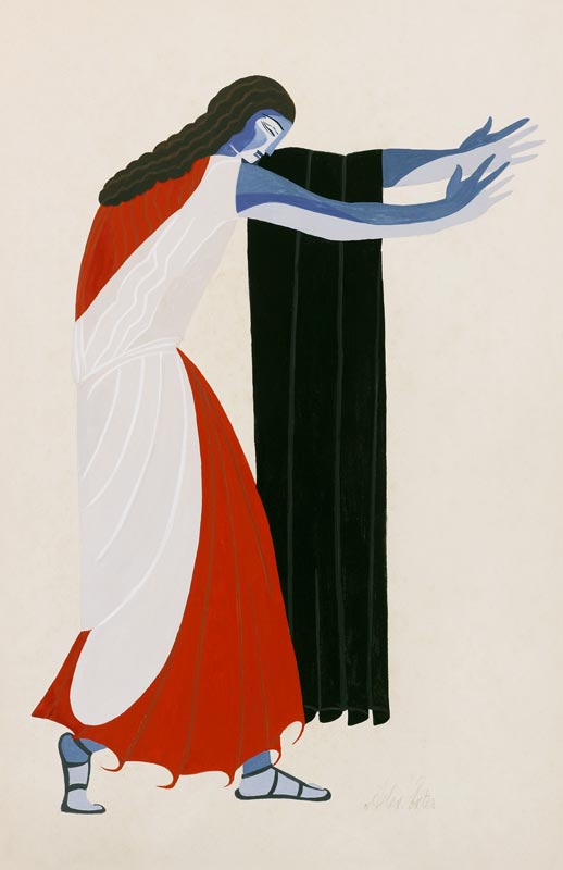 Costume design for the play "Seven Against Thebes" by Aeschylus a Alexandra Exter