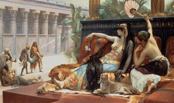 Cleopatra w.Poison a.Slaves , Cabanel a Alexandre Cabanel