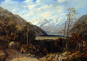 Swiss mountains valley a Alexandre Calame