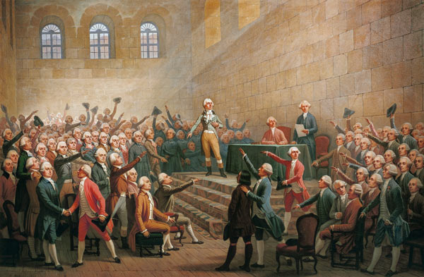 Assembly of the Three Orders of the Dauphin, received at Vizille Castle by Claude Perier (1742-1801) a Alexandre Debelle