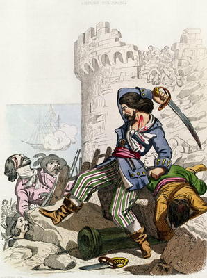 The Chevalier de Gramont, from 'Histoire des Pirates' by P. Christian, engraved by A. Catel, 1852 (c a Alexandre Debelle