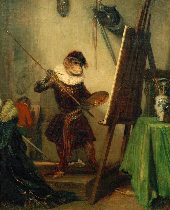 Monkey painter a Alexandre Gabriel Decamps