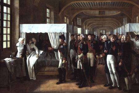 Napoleon visiting the Infirmary of Invalides on 11th February 1808 a Alexandre Veron Bellecourt
