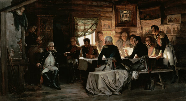 Lagebesprechung in Fili, 1812 a Alexej Danilovich Kivschenko