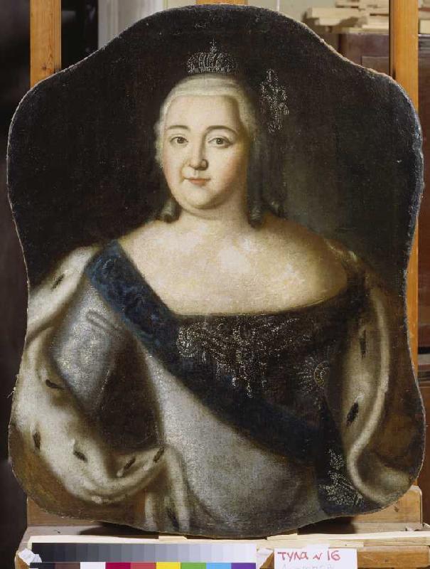 Portrait of the czarina Elisabeth Petrowna a Alexej Petrowitsch Antropow
