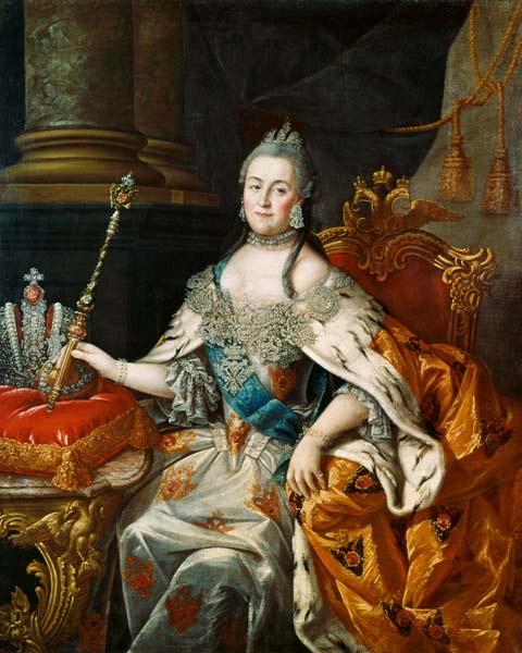 Portrait of Empress Catherine II (1729-1796) a Alexej Petrowitsch Antropow