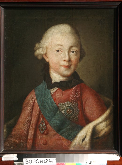 Portrait of Grand Duke Pavel Petrovich (1754-1801) a Alexej Petrowitsch Antropow