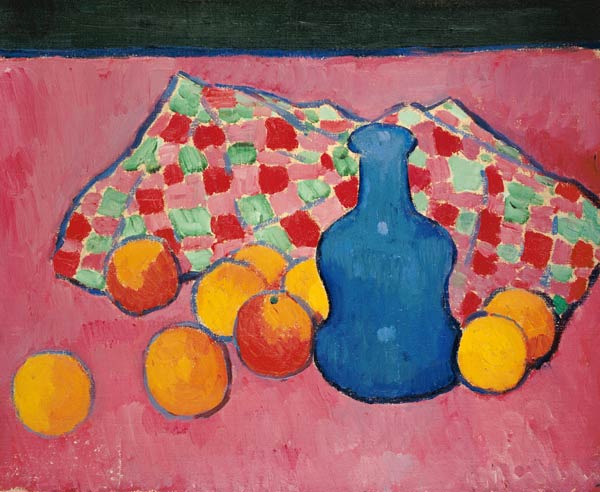 Blaue Vase mit Orangen a Alexej von Jawlensky