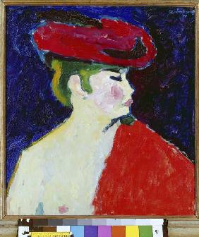 Girl with a red scarf
