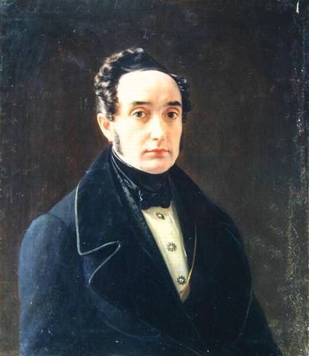 Portrait of the author Ivan Panayev (1812-62) a Alexej Wassiljewitsch Tyranow