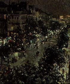 The boulevard of the Italy in Paris at night. a Alexejew. Konstantin Korovin