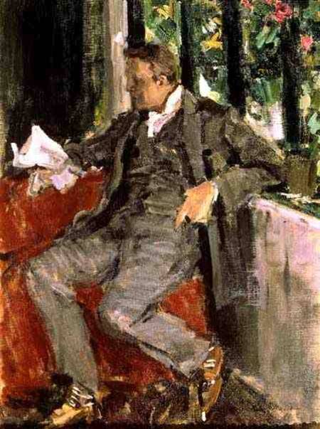 Portrait of Feodor Ivanovich Chaliapin (1873-1938) a Alexejew. Konstantin Korovin