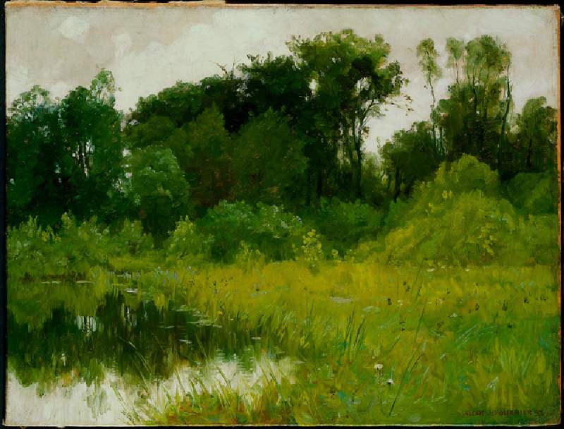 After Rain, on Minnehaha Creek, 1897 (oil on canvas) a Alexis Jean Fournier