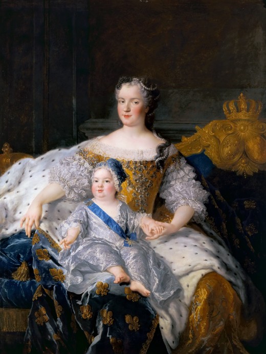 Marie Leszczynska with Louis, Dauphin of France a Alexis Simon Belle