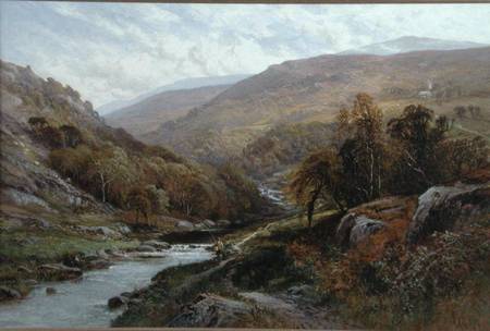 A Fisherman by a Highland Stream a Alfred Augustus I Glendenning