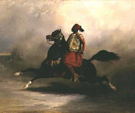 Nubian Horseman at the Gallop a Alfred Dedreux