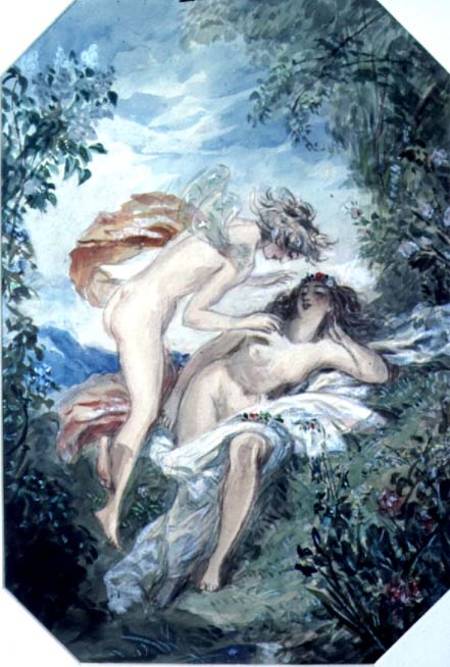 Flora and Zephyr a Alfred-Edward Chalon