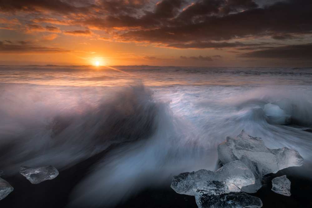 Dawn at Jokulsarlon a Alfred Forns