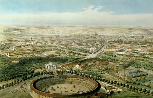 Aerial View of Madrid from the Plaza de Toros a Alfred Guesdon