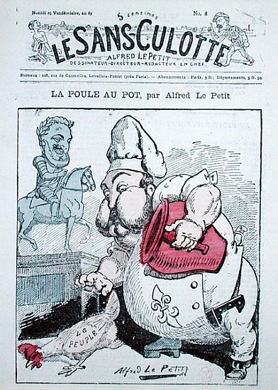 Le Poule au Pot'', caricature of Henri Charles Ferdinand Marie Dieudonne (1820-83) Count of Chambord a Alfred Le Petit