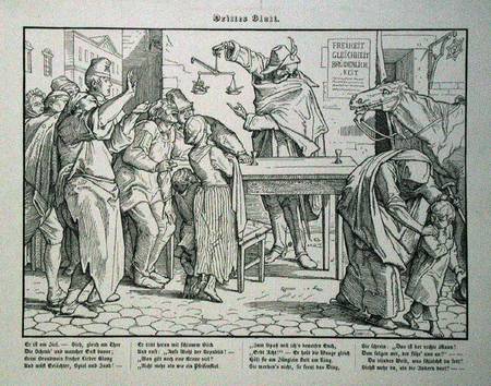 Death Before the Public House, from 'Another Dance of Death' published by Georg Wigand in Leipzig a Alfred Rethel