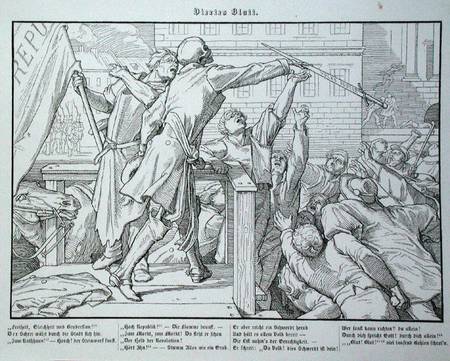 Death on the Tribune, from 'Another Dance of Death' published by Georg Wigand in Leipzig a Alfred Rethel