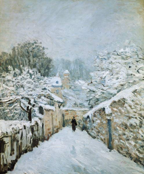 Winter in Louveciennes. a Alfred Sisley