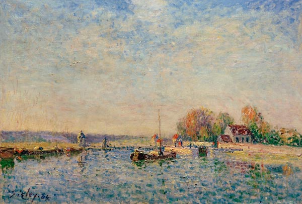 A.Sisley, Canal du Loing a Alfred Sisley