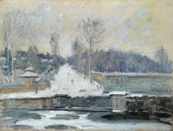 The Watering Place at Marly-le-Roi a Alfred Sisley