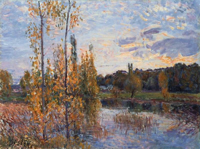In the Etang Le Chevreuil a Alfred Sisley
