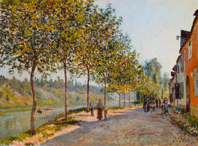 June Morning in Saint-Mammès a Alfred Sisley