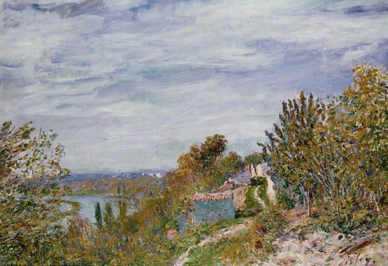 Path in the Gardens of By, May Morning a Alfred Sisley