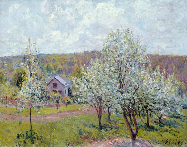Spring in the Environs of Paris, Apple Blossom a Alfred Sisley