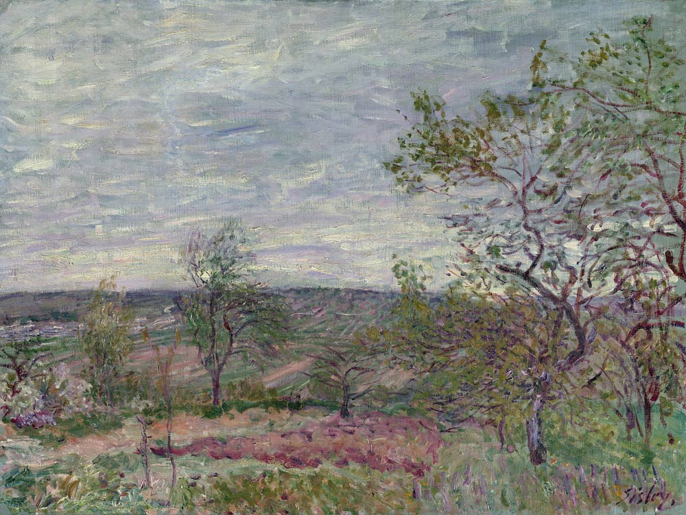 Windy Day at Veneux a Alfred Sisley