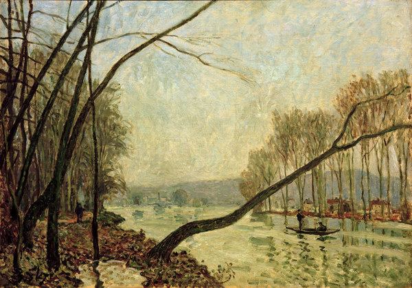 A.Sisley, Seine-Ufer im Herbst a Alfred Sisley