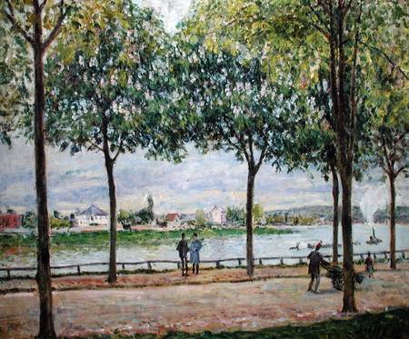 The Avenue of Chestnut Trees, St. Cloud a Alfred Sisley