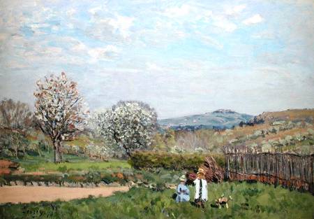 Children playing in the Meadow a Alfred Sisley