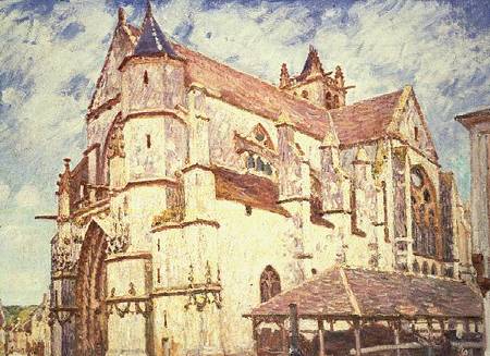 The Church at Moret, Evening a Alfred Sisley