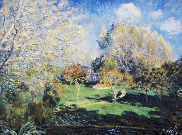 The garden of Monsieur Hoschedé in Montgeron a Alfred Sisley