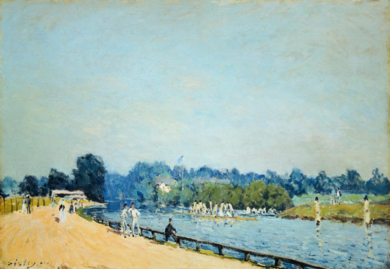 The way to Hampton Court a Alfred Sisley