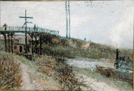The Footbridge over the Railway at Sevres a Alfred Sisley