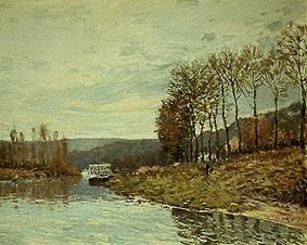Automn Seinelandschaft at Bougival a Alfred Sisley