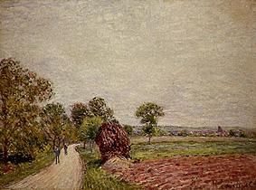 Country marked-out route in the surroundings of Moret. a Alfred Sisley