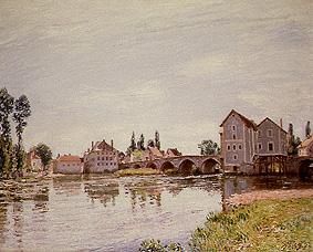 Moret, river and bridge a Alfred Sisley