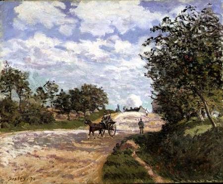 The Road from Mantes to Choisy le Roi a Alfred Sisley