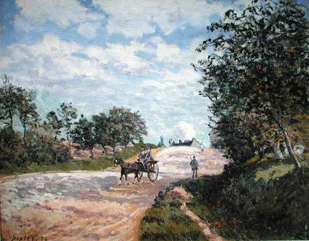 The Road to Nantes at Choisy le Roy a Alfred Sisley