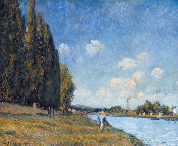 The Seine at Billancourt a Alfred Sisley