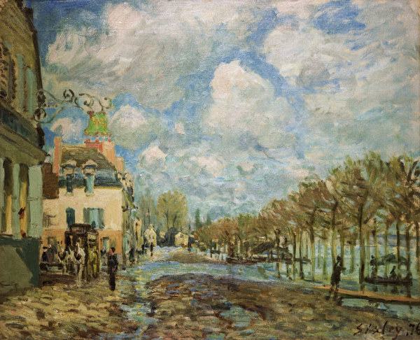 Sisley / Flooding in Port-Marly / 1876 a Alfred Sisley