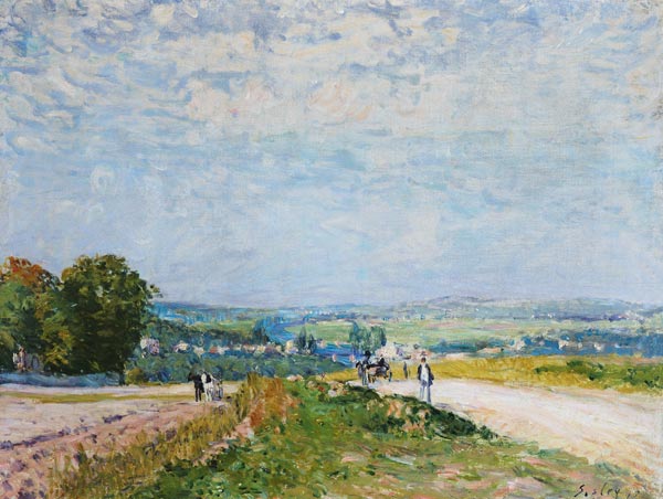 The Road to Montbuisson at Louveciennes a Alfred Sisley